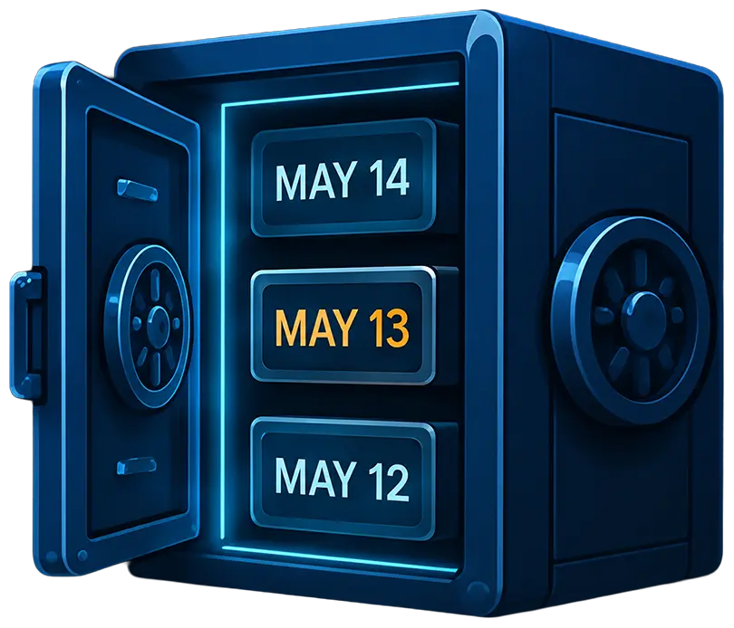 Backup safe with dated snapshots