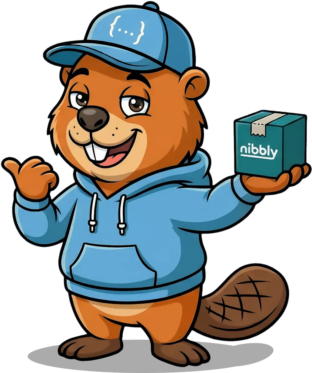 Nibbly Beaver con paquete